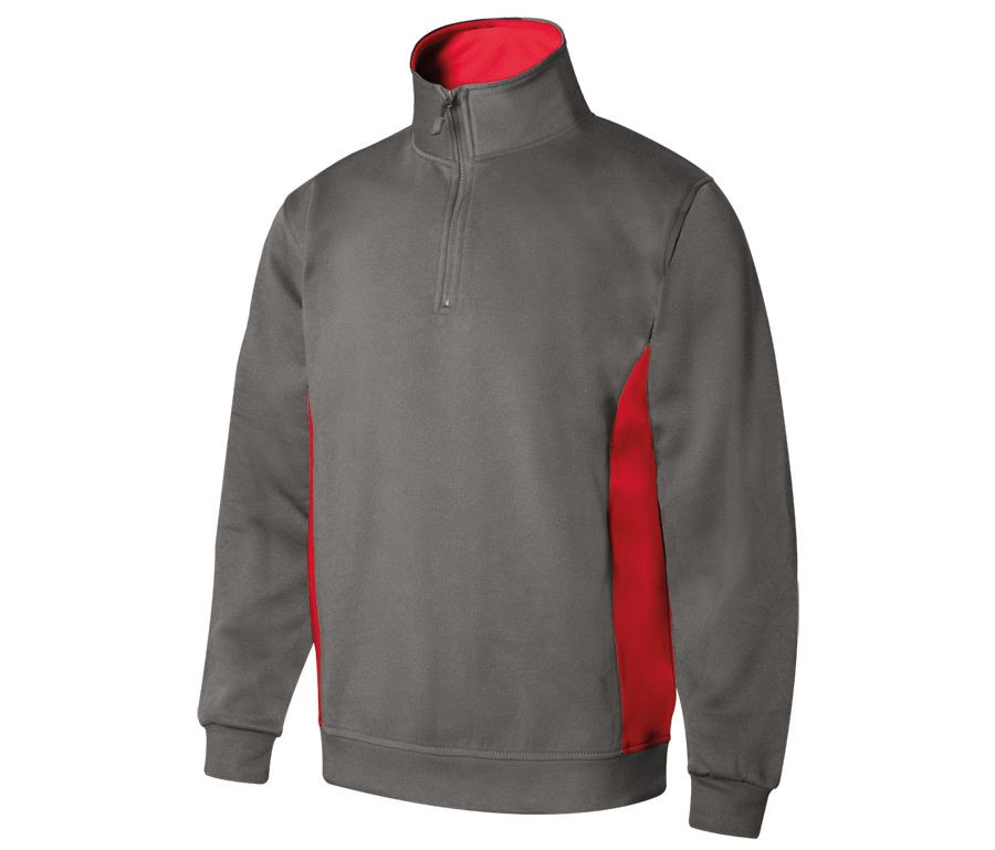 SWEAT BICOLORE COL ZIPPÉ
