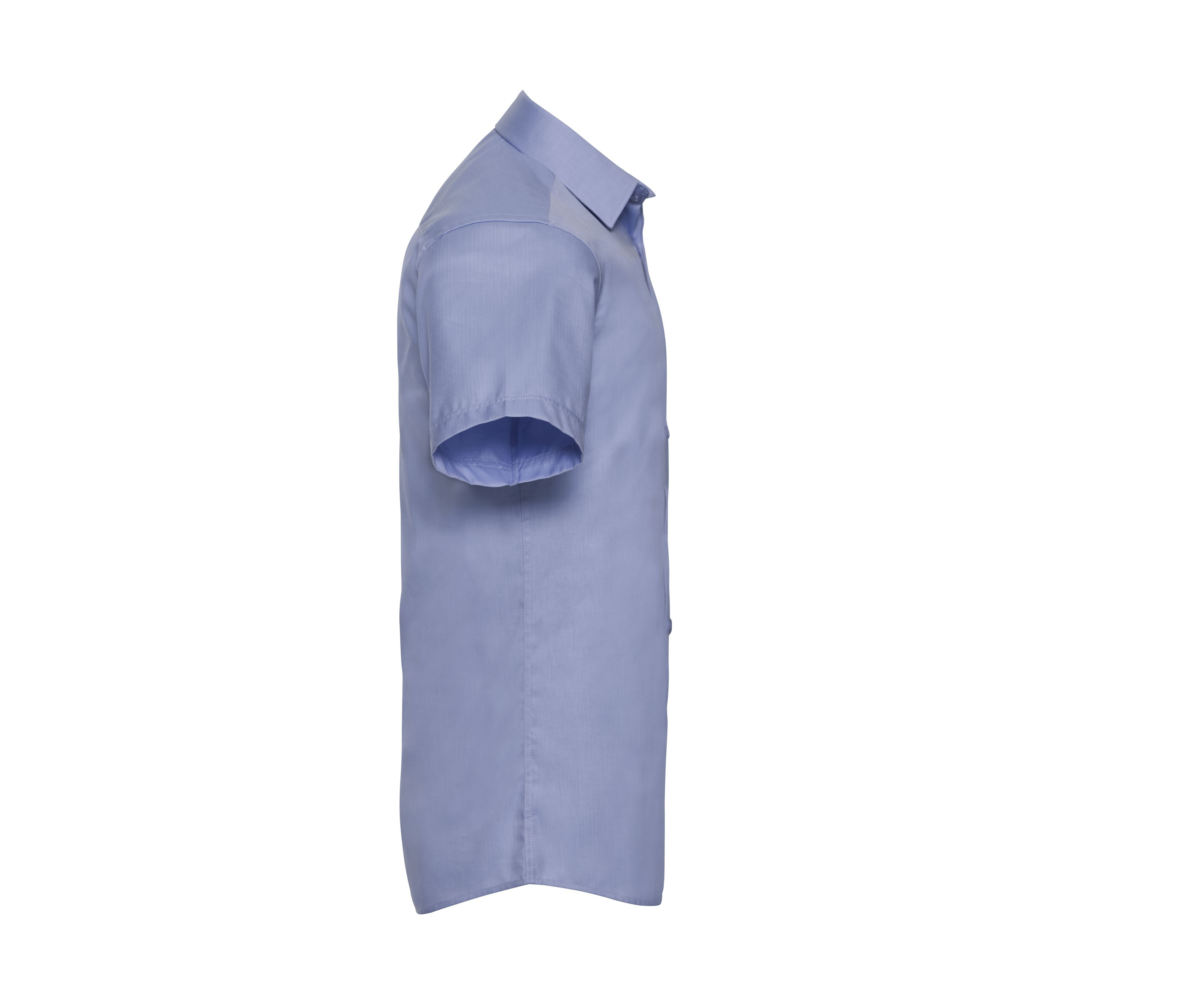 MEN'S SHORT SLEEVE TAILORED HERRINGBONE SHIRT