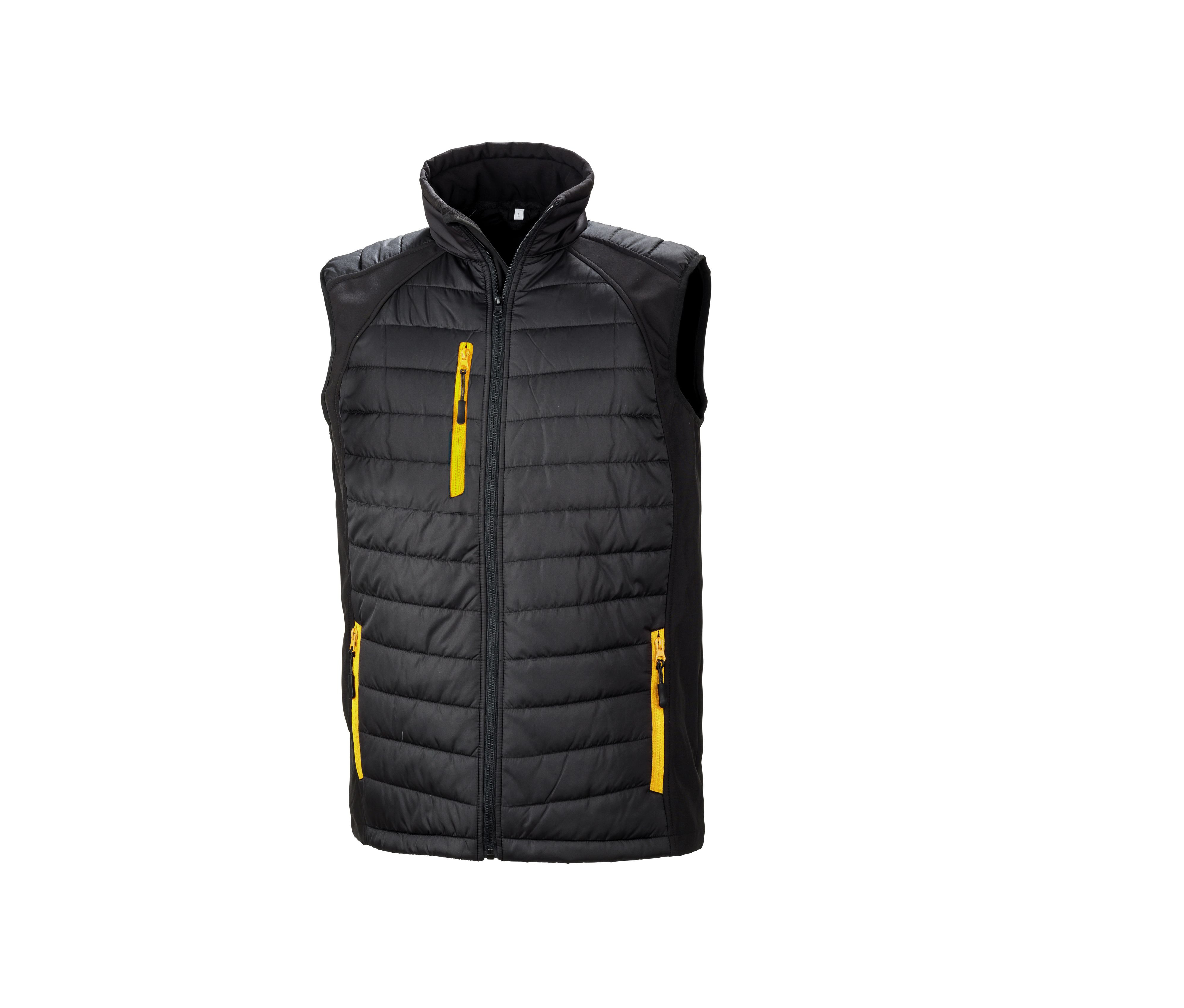BLACK COMPASS PADDED SOFTSHELL GILET