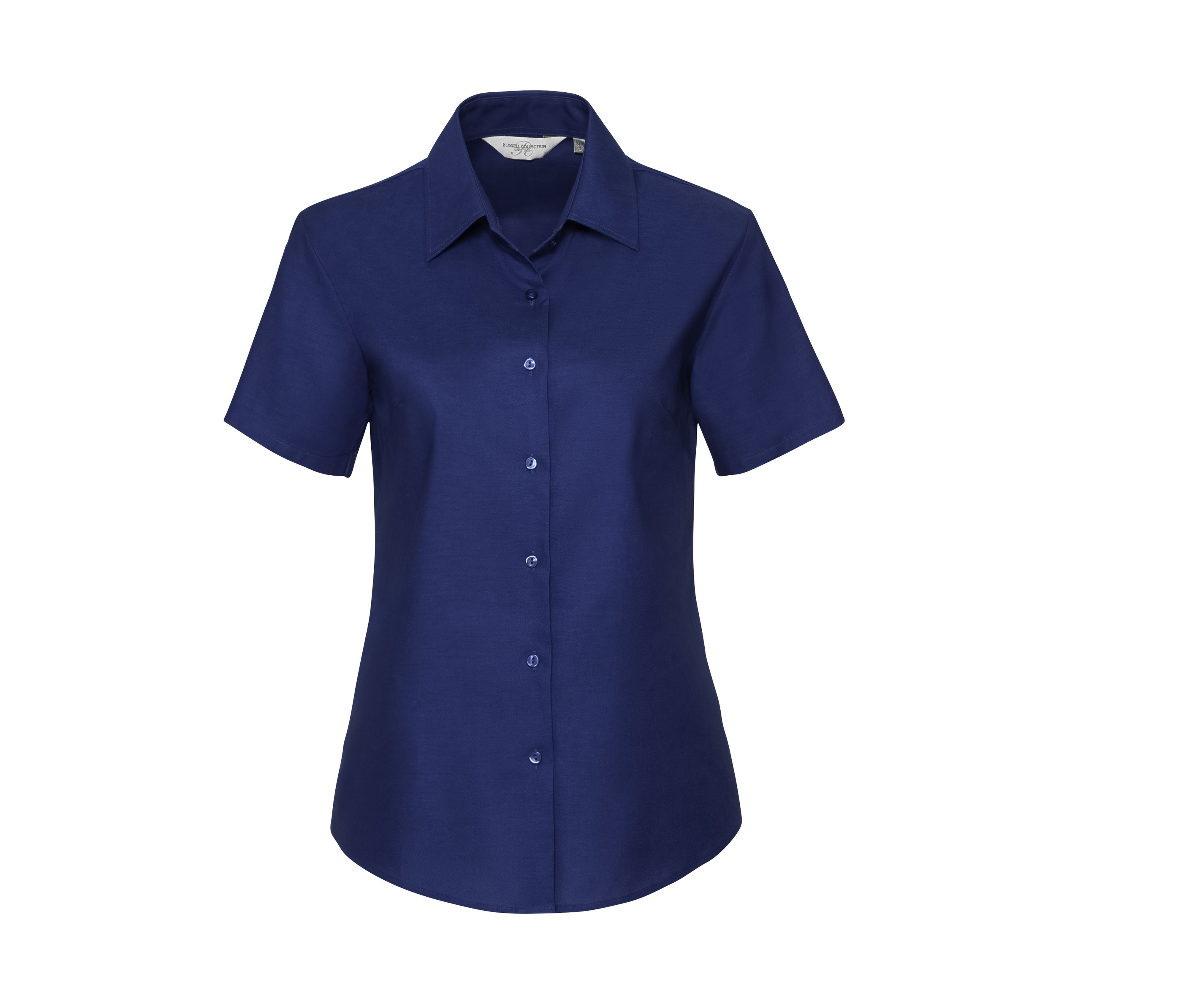 LADIES' SHORT SLEEVE TAILORED OXFORD SHIRT