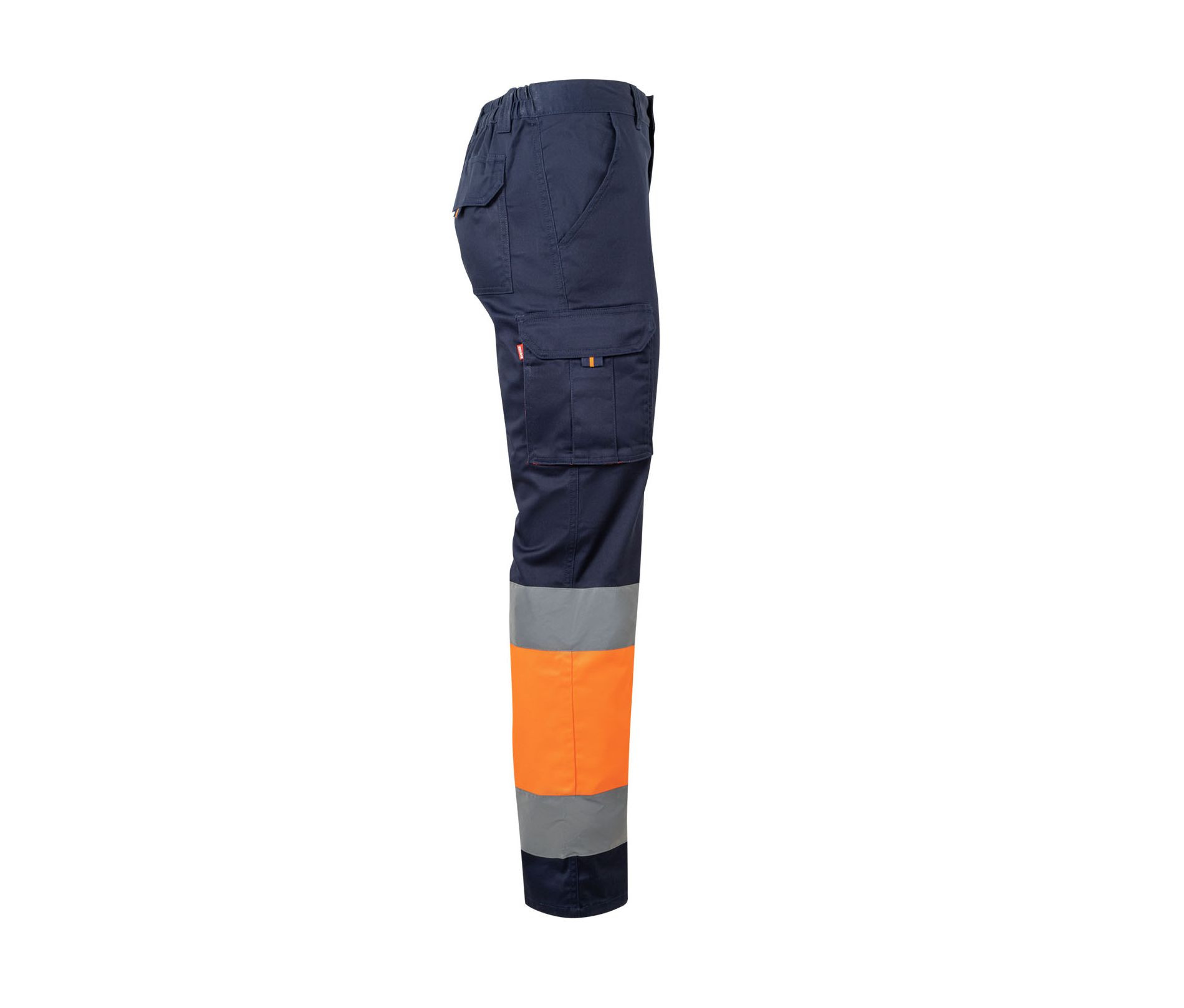 PANTALON STRETCH BICOLORE MULTIPOCHES