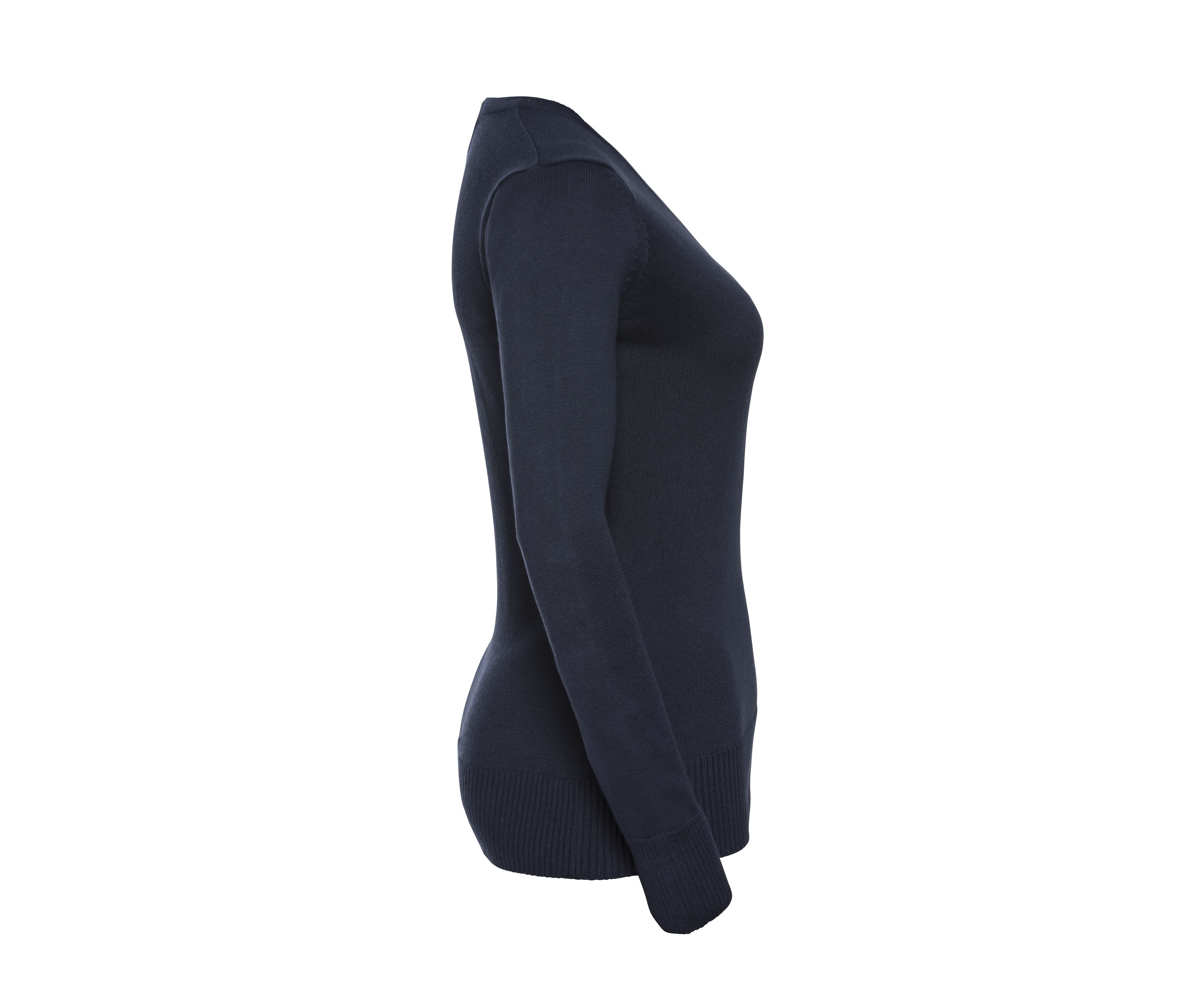 LADIES' V-NECK KNITTED PULLOVER