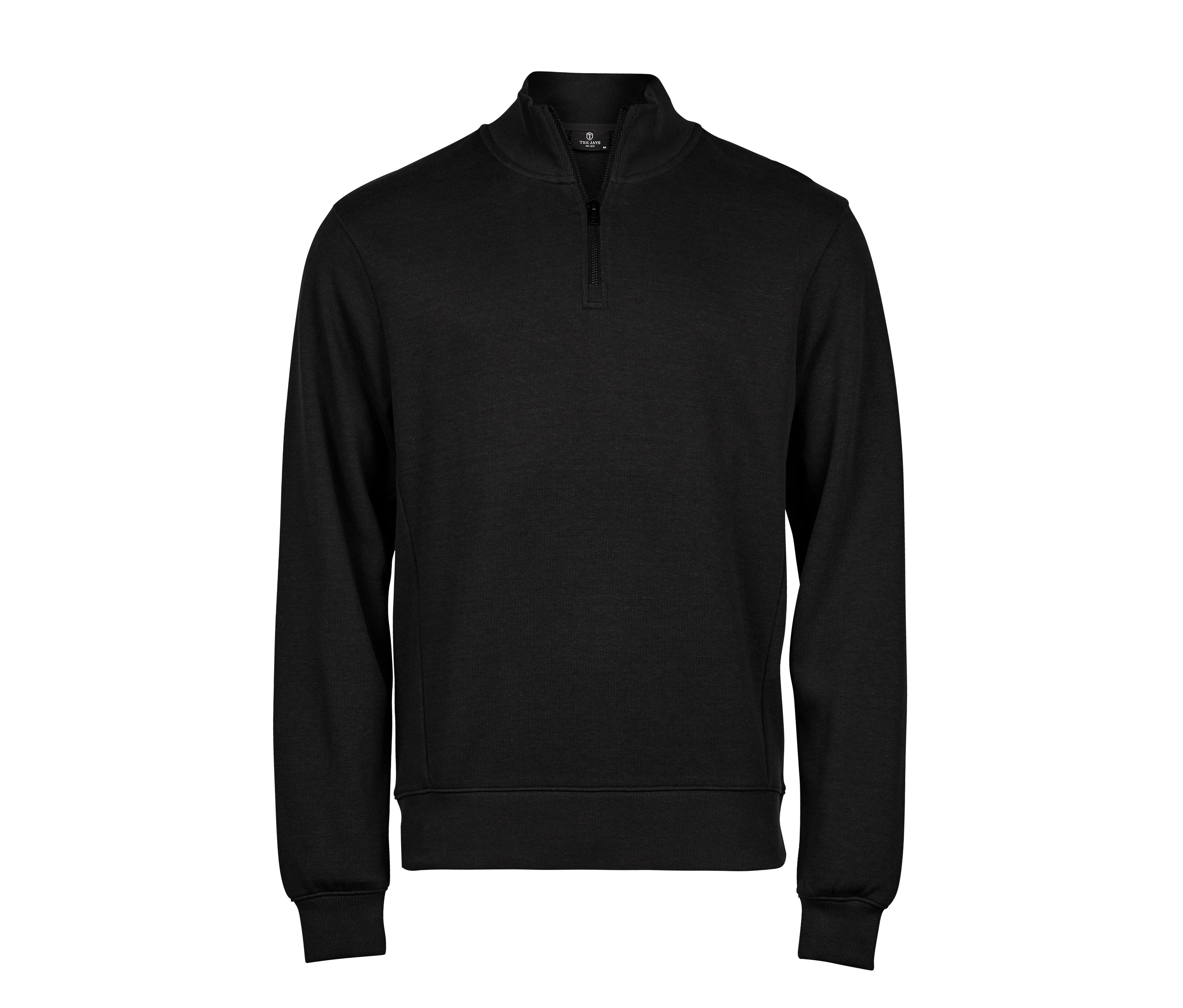 RIBBED INTERLOCK HALF ZIP