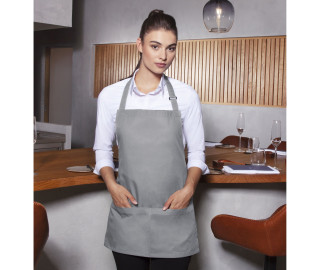 SHORT BIB APRON BASIC WITH BUCKLE AND POCKET